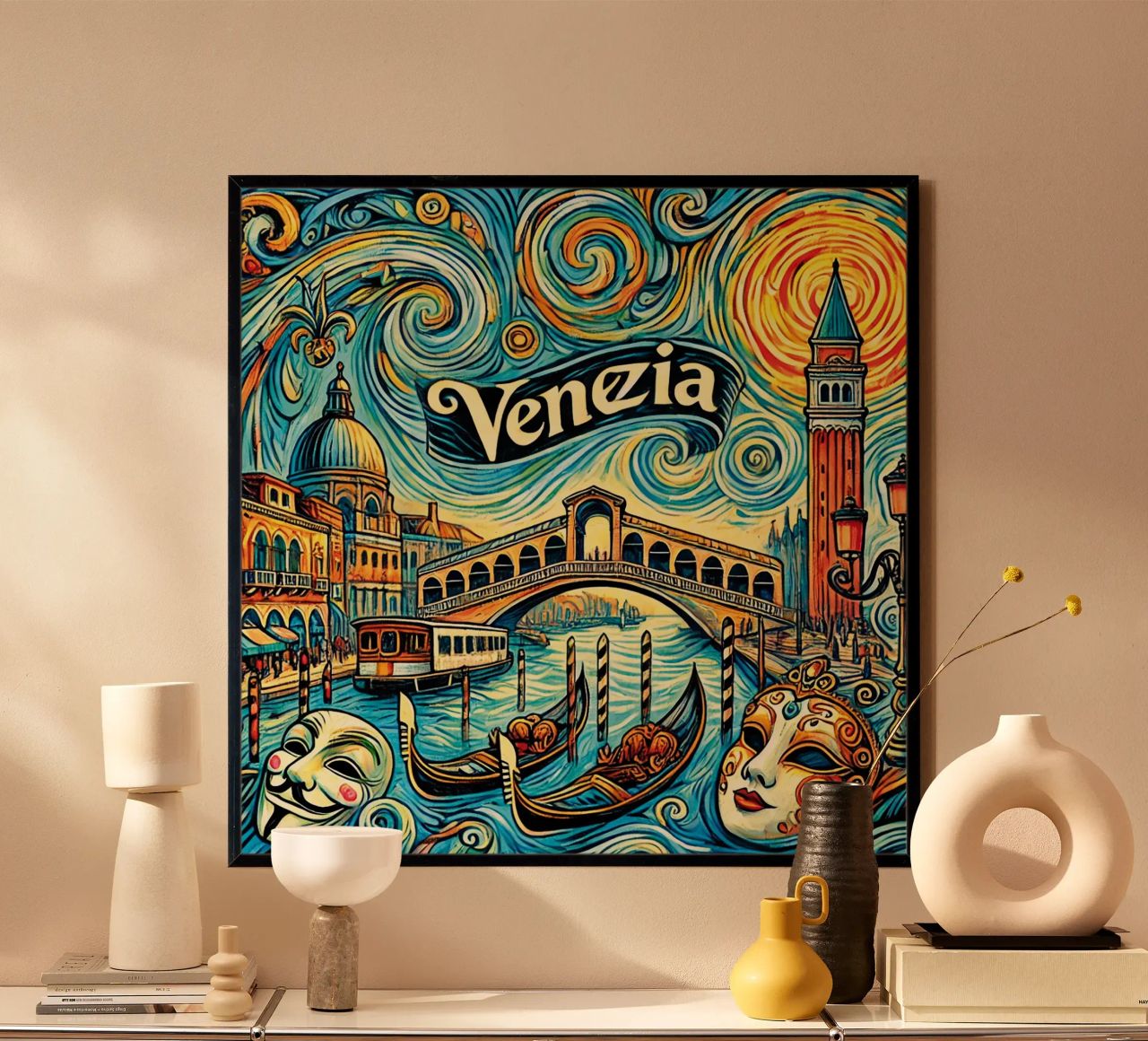 VENICE Van Gogh Style, Teil der Serie "Cities & Continent Poster von Vintage Van Gogh
