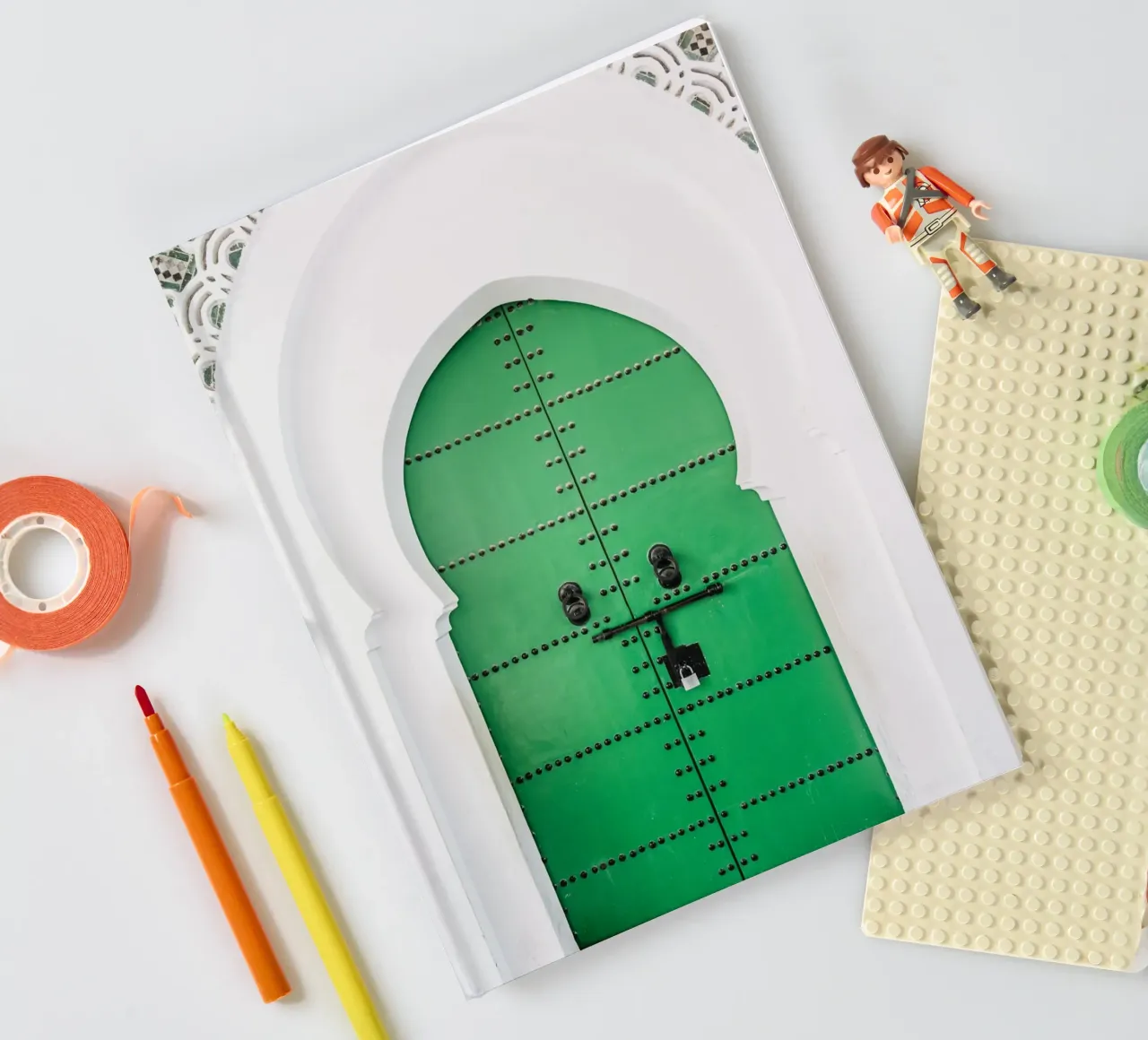 Traditional green door in Morocco notebook by photolovers