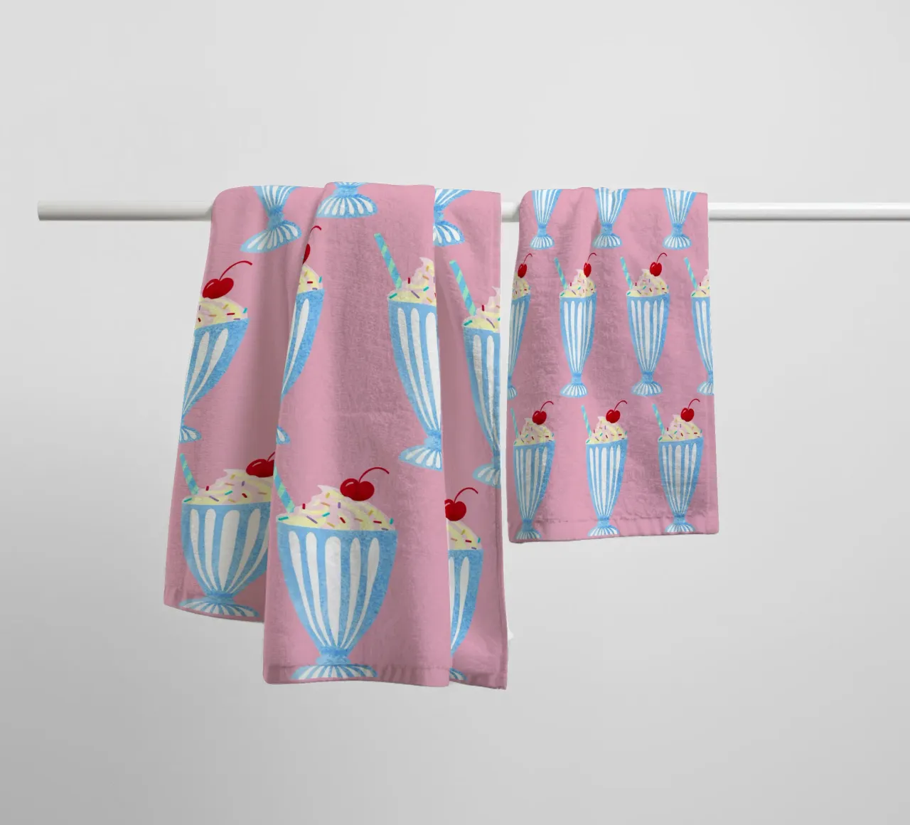 Design di libro per bambini vintage Milkshake asciugamano da bagno da DYDesign