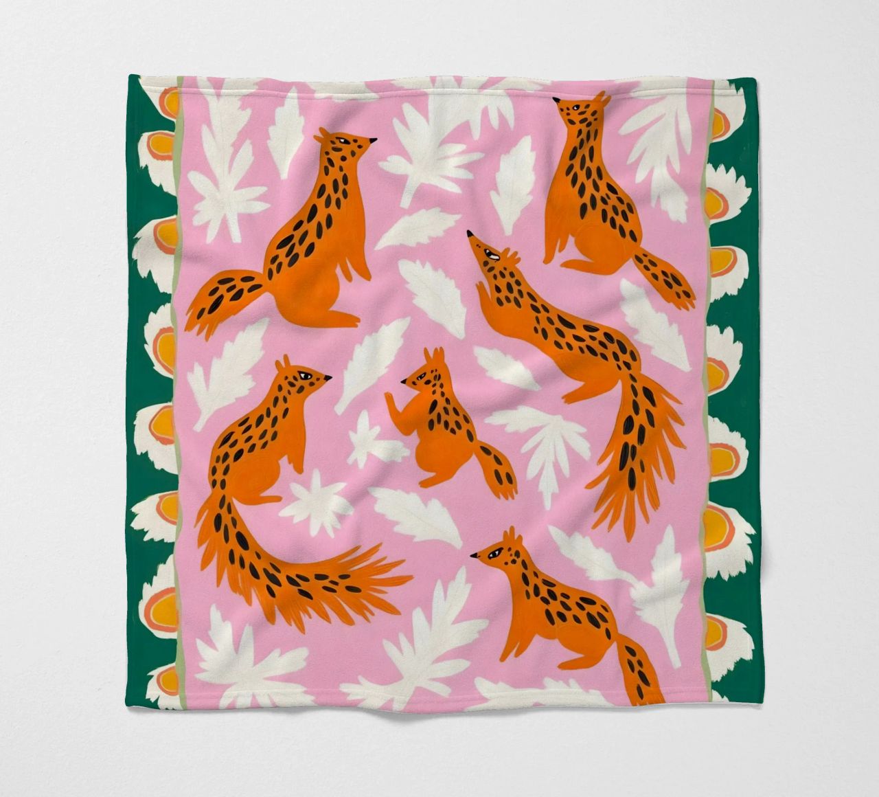 The Squirrel Society Meets on Sundays fleece blanket by 83oranges