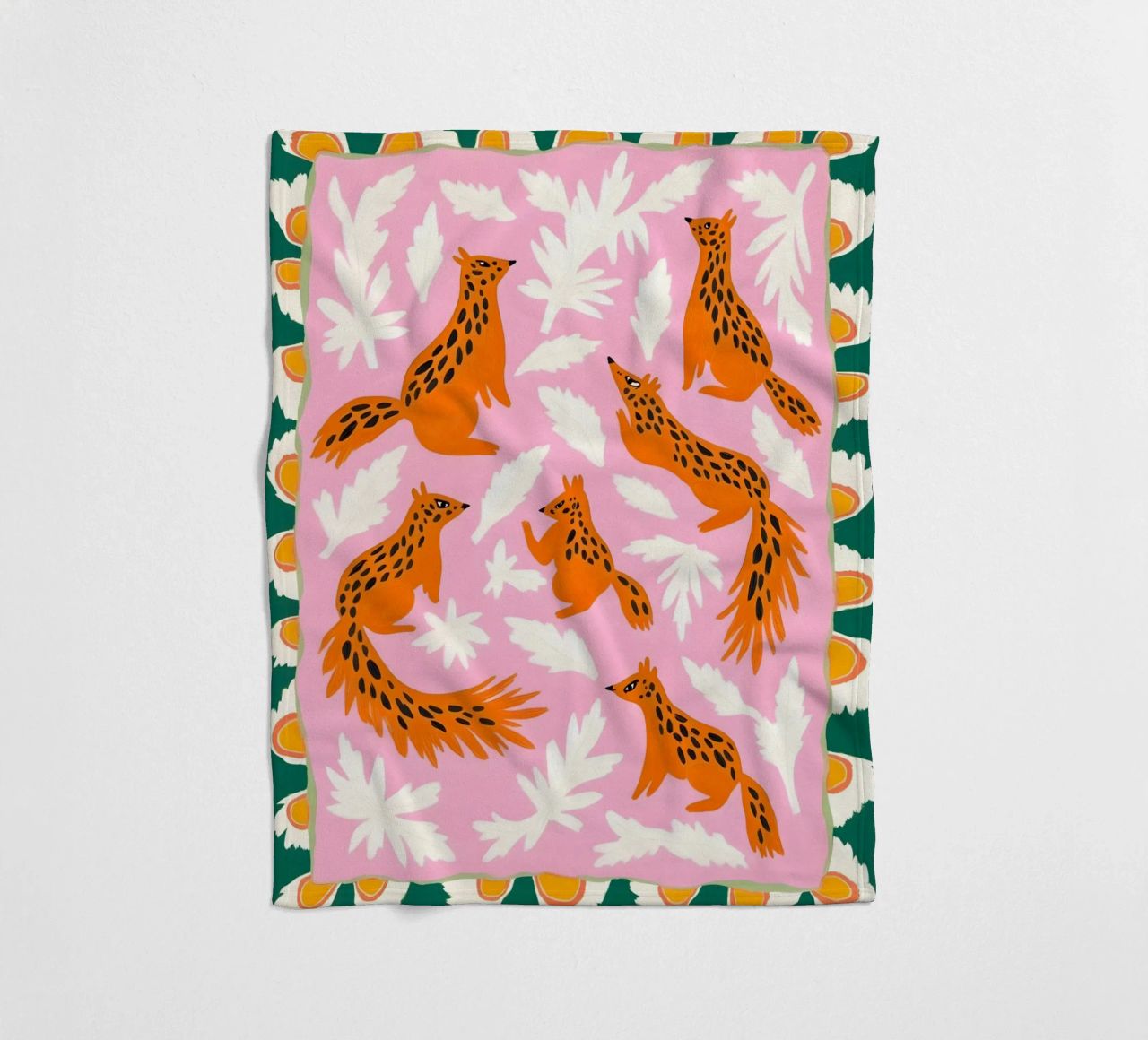 The Squirrel Society Meets on Sundays fleece blanket by 83oranges