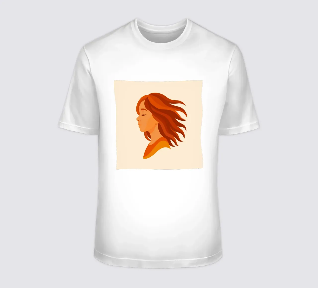 Ritratto di una ragazza con i capelli rossi - grazia e forza t-shirt da namosh