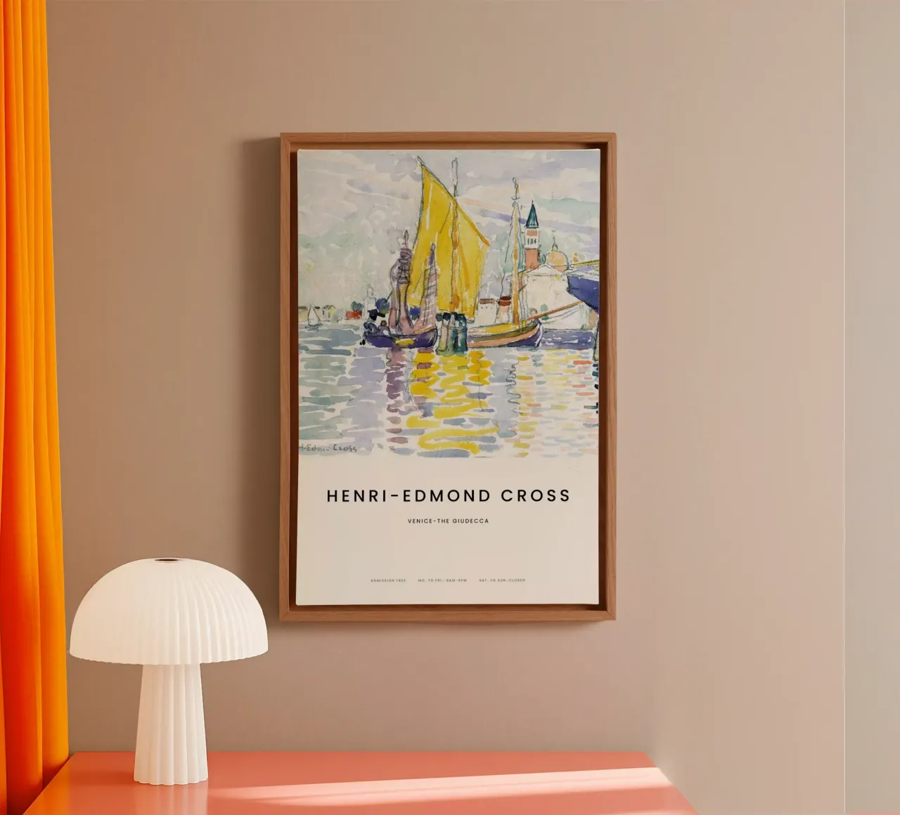 Cross - Venice - The Giudecca tela con Cornice a cassetta da Vintage by JUNIQE
