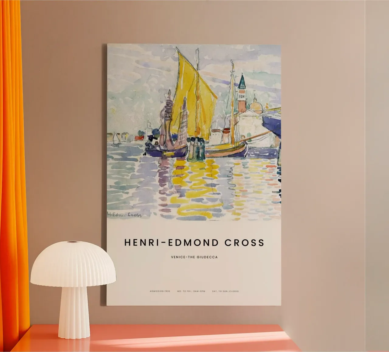 Cross - Venice - The Giudecca tela con Cornice a cassetta da Vintage by JUNIQE