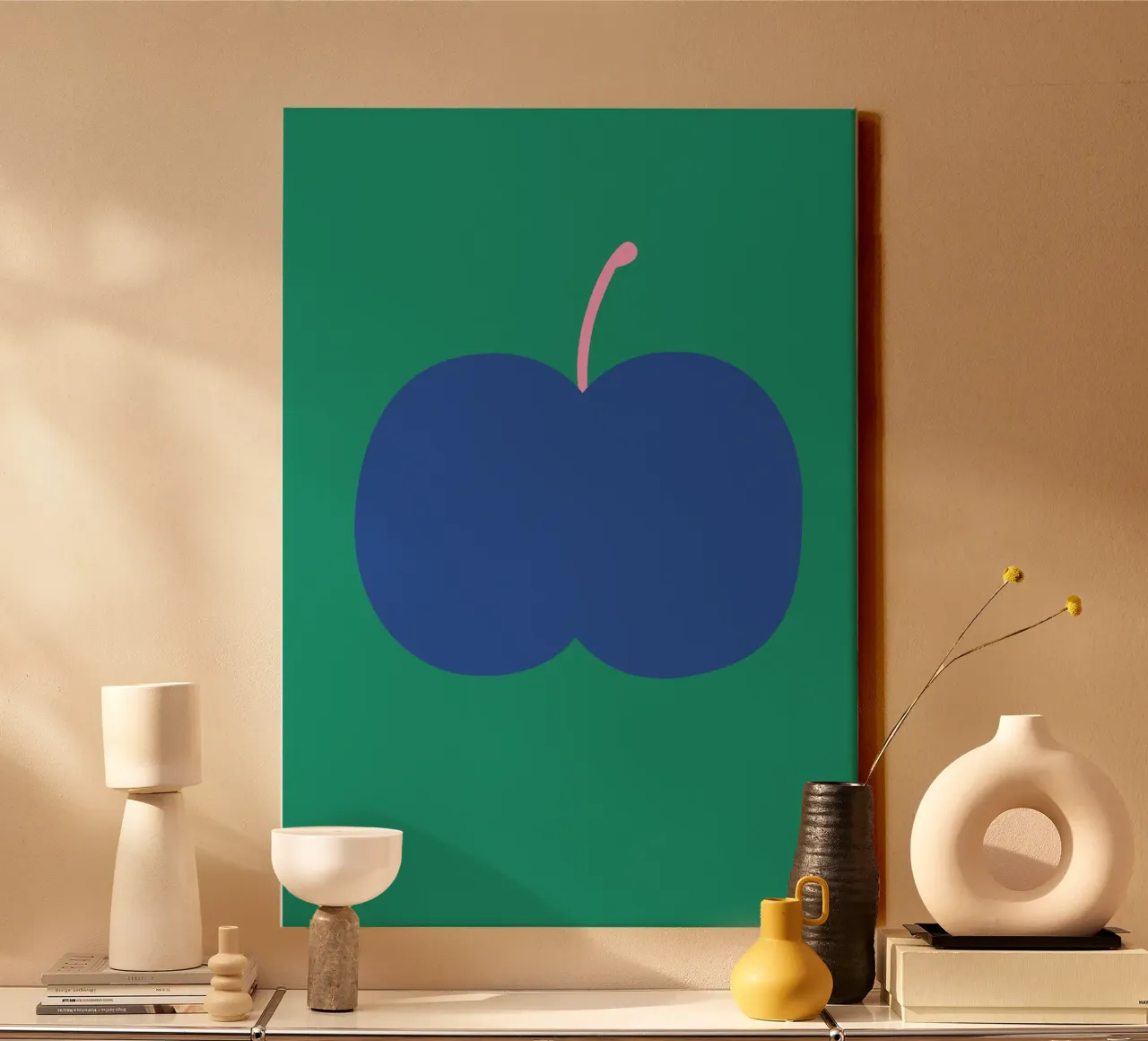 Big blue apple lienzo de Susann Stefanizen