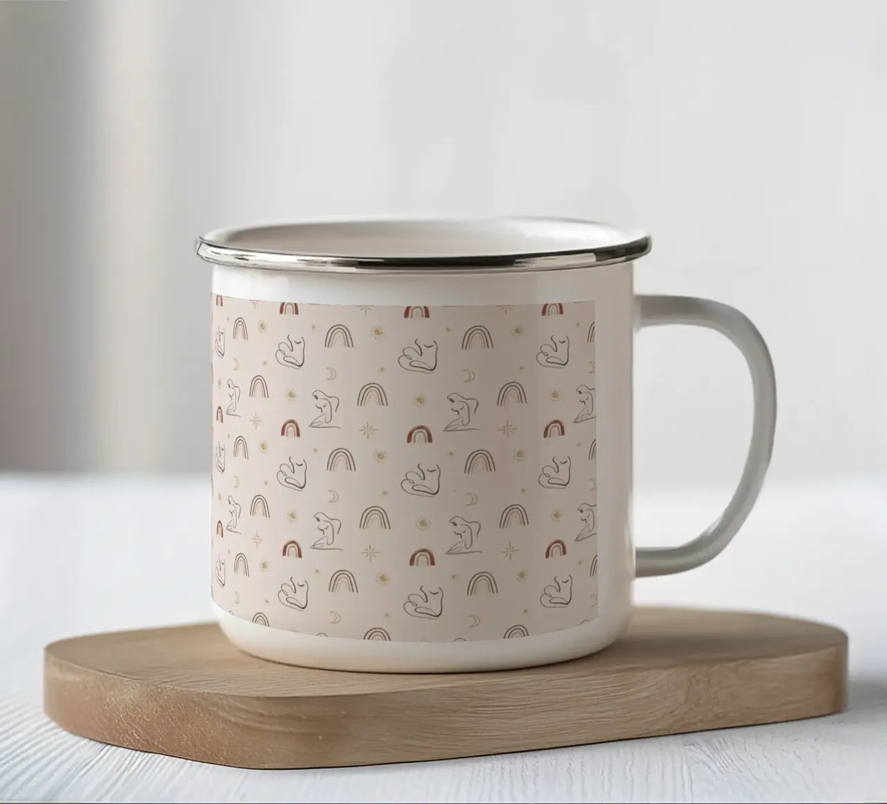 Pattern Love No 195 tazza in smalto da treechild