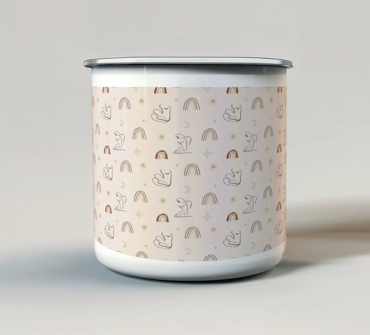 Pattern Love No 195 tazza in smalto da treechild