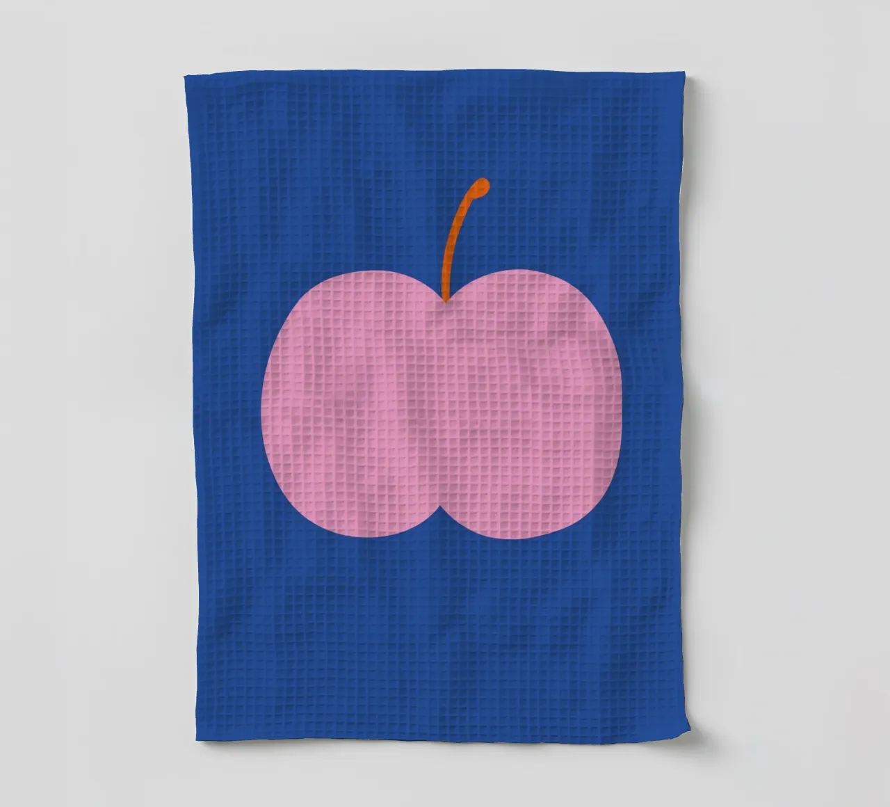 Big pink apple tea towel by Susann Stefanizen