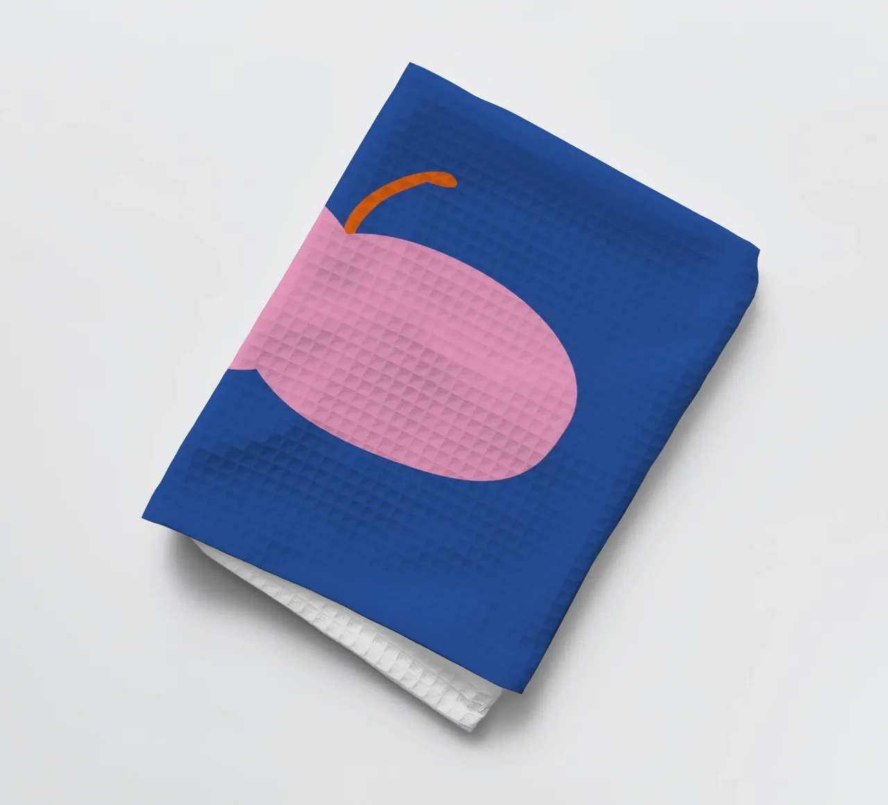 Big pink apple tea towel by Susann Stefanizen