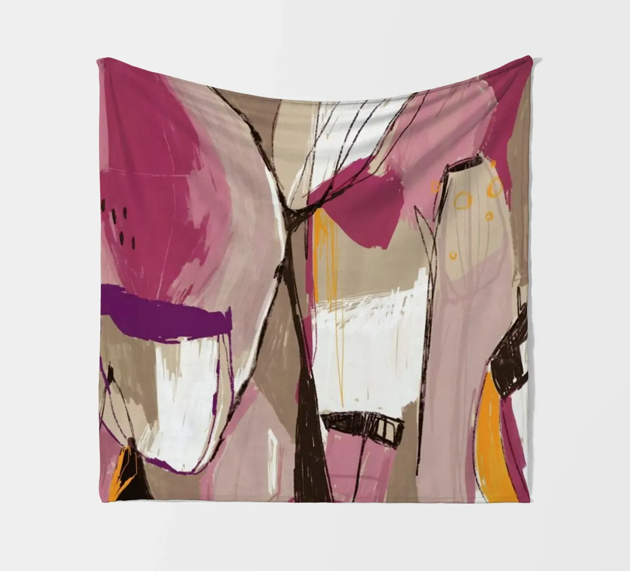 Abstract Spring Landscape With Flowers coperta in pile da Doozal