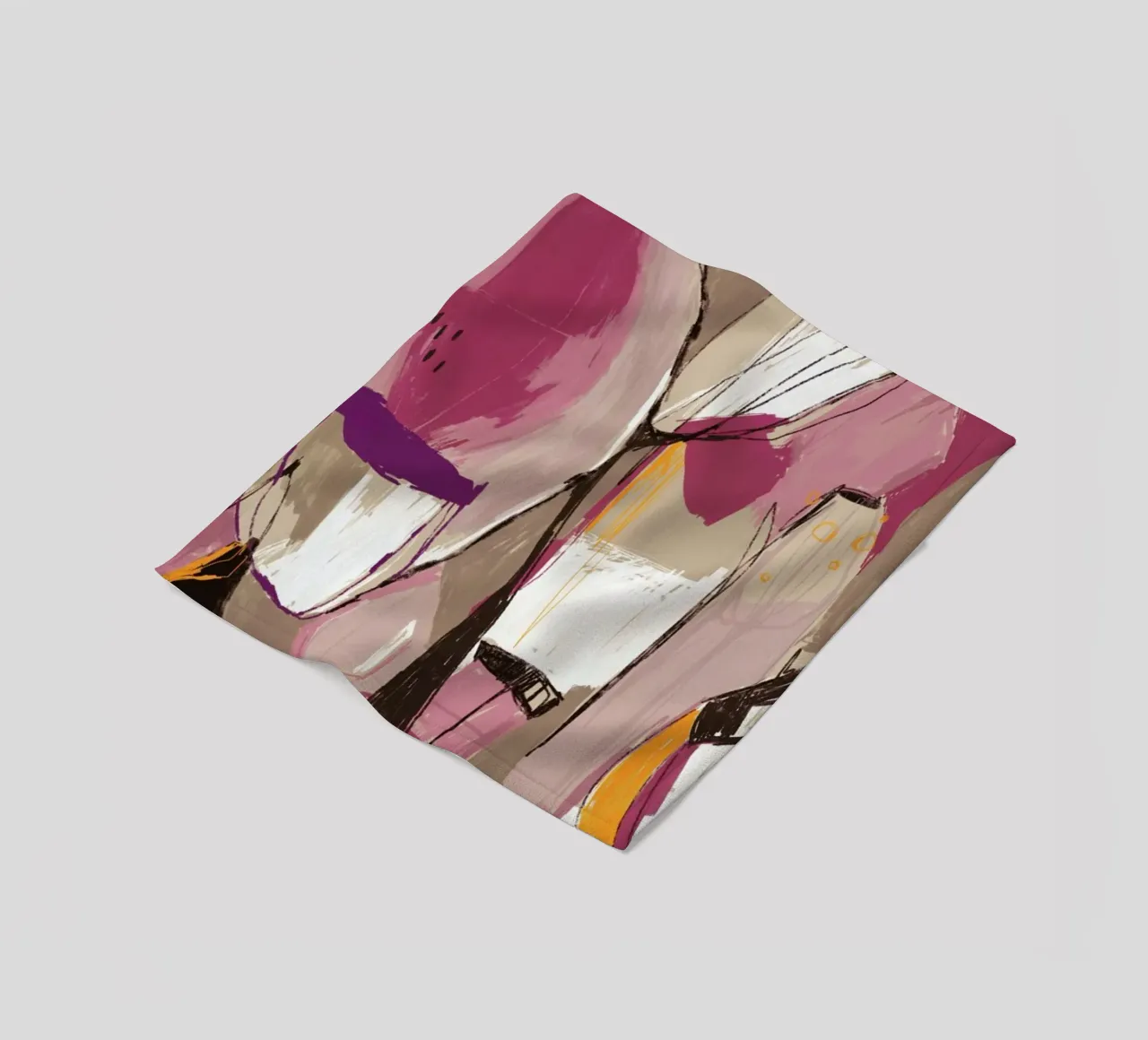 Abstract Spring Landscape With Flowers coperta in pile da Doozal