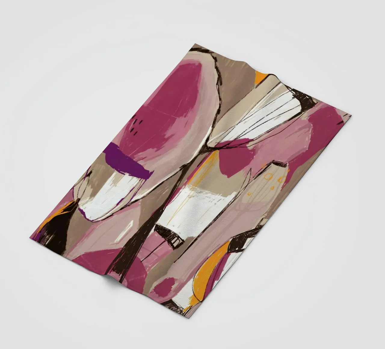 Abstract Spring Landscape With Flowers coperta in pile da Doozal