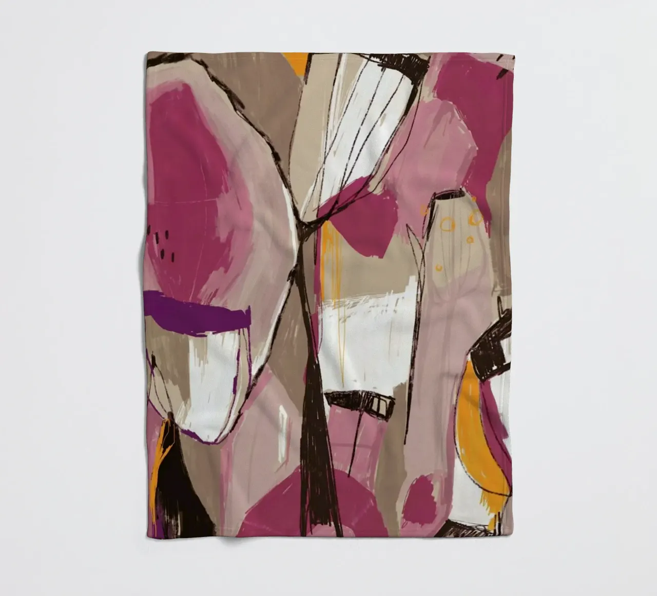 Abstract Spring Landscape With Flowers coperta in pile da Doozal