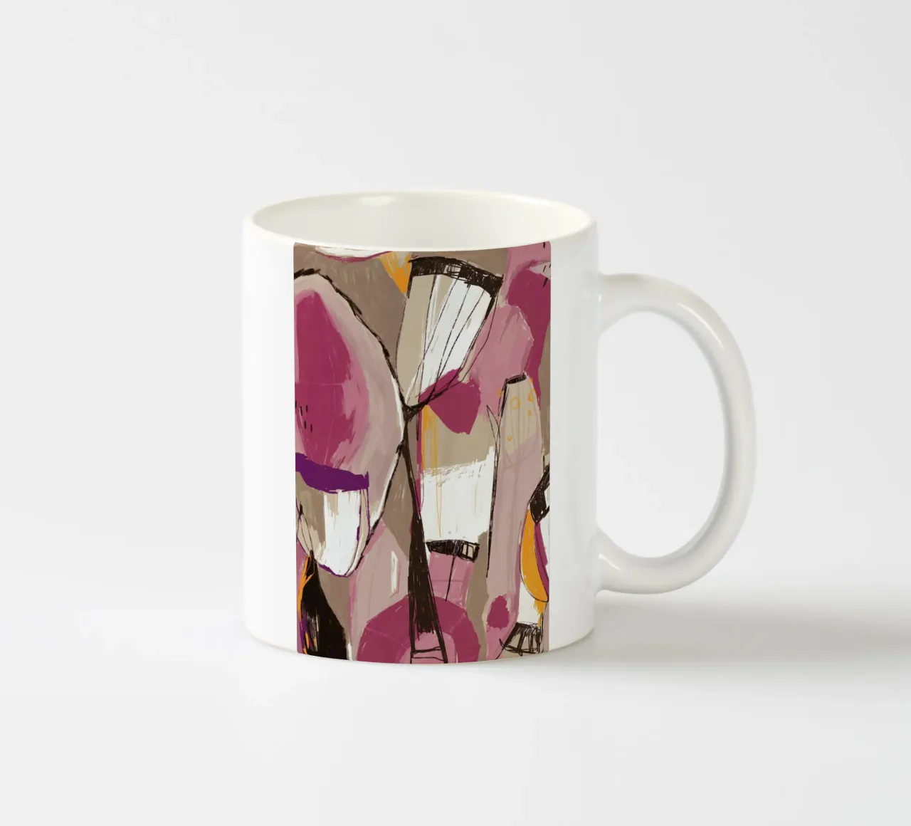 Abstract Spring Landscape With Flowers tazza in ceramica da Doozal
