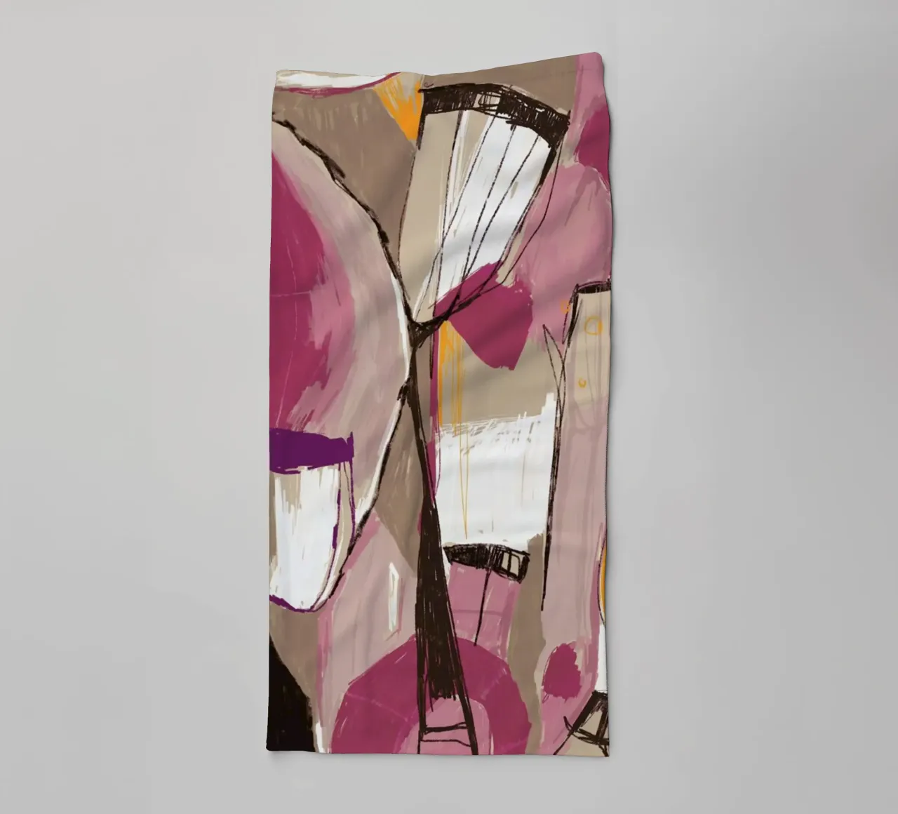 Abstract Spring Landscape With Flowers asciugamano da bagno da Doozal