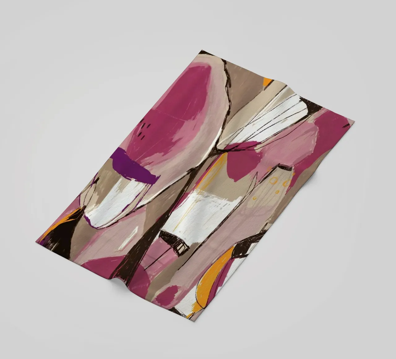 Abstract Spring Landscape With Flowers telo mare da Doozal