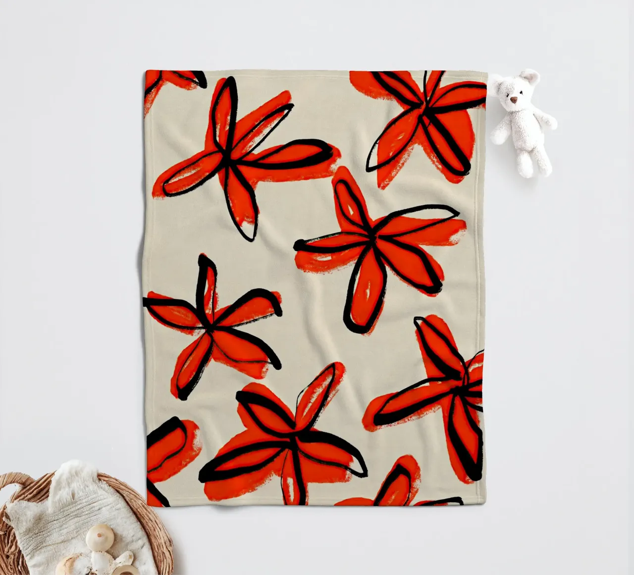 Blooming Petals No 03 coperta in pile da treechild