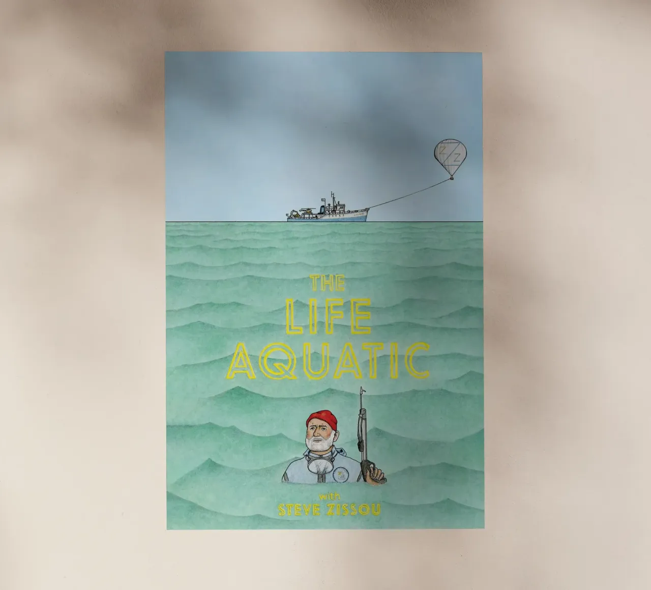 The Life Aquatic with Steve Zissou pellicola backlit da Attaboy Dsgn