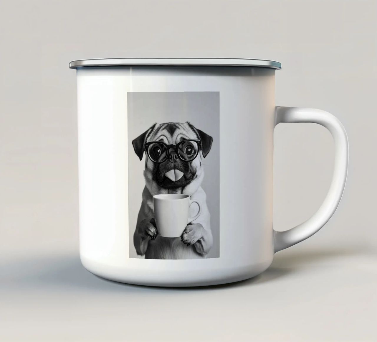 Il caffè del mattino tazza in smalto da christal shop