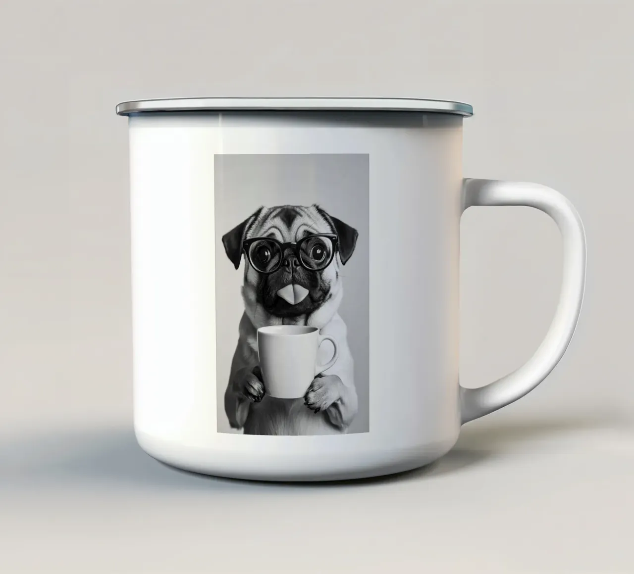 Il caffè del mattino tazza in smalto da christal shop