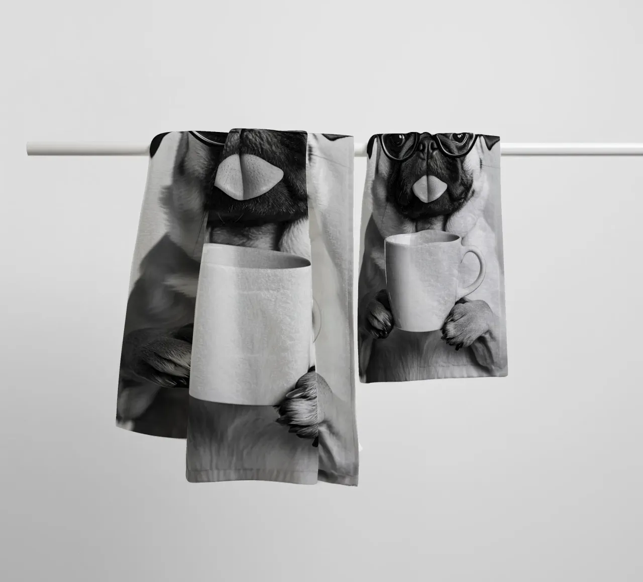 Café le matin serviette de bain de christal shop