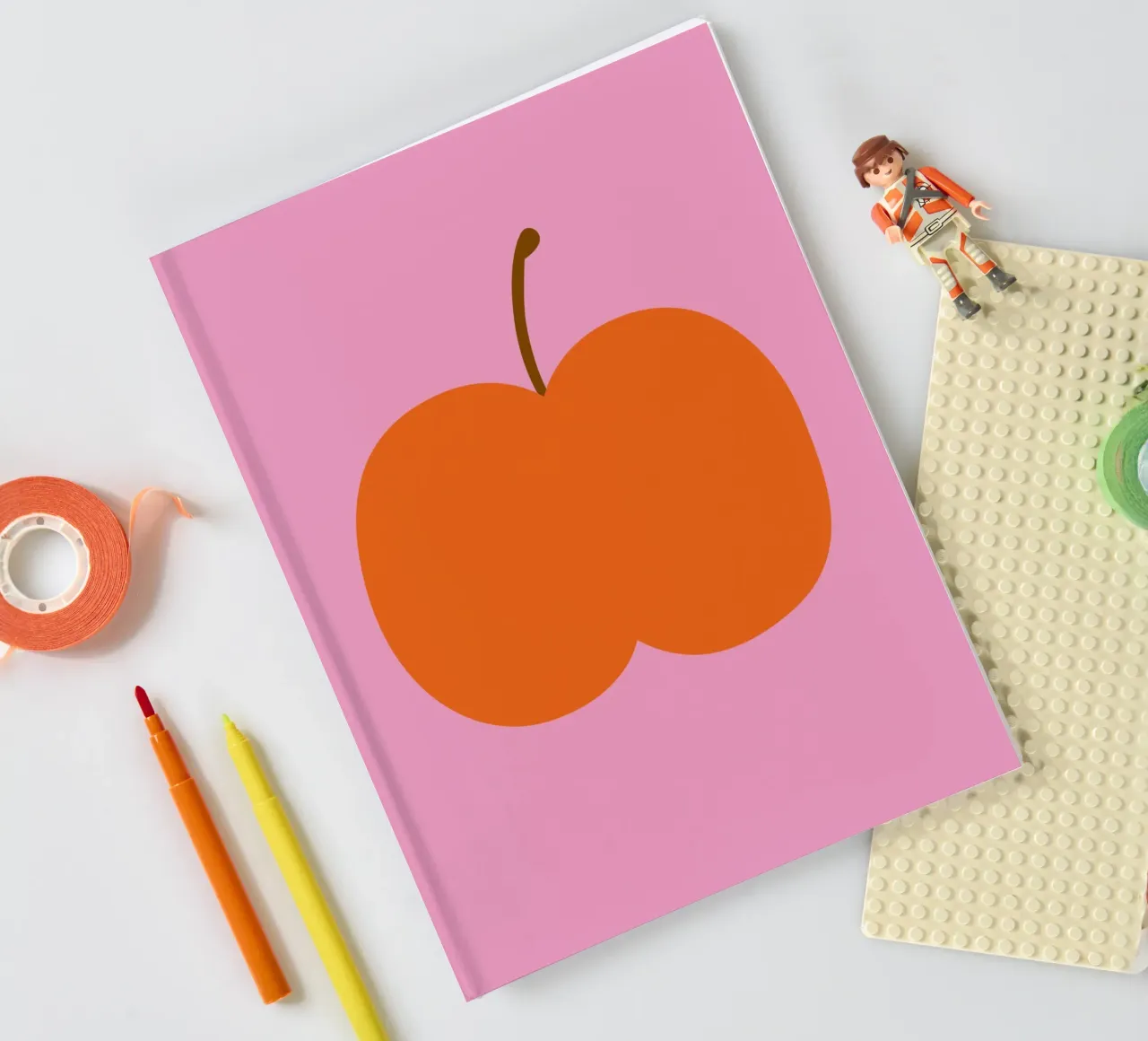 Big red apple notebook by Susann Stefanizen