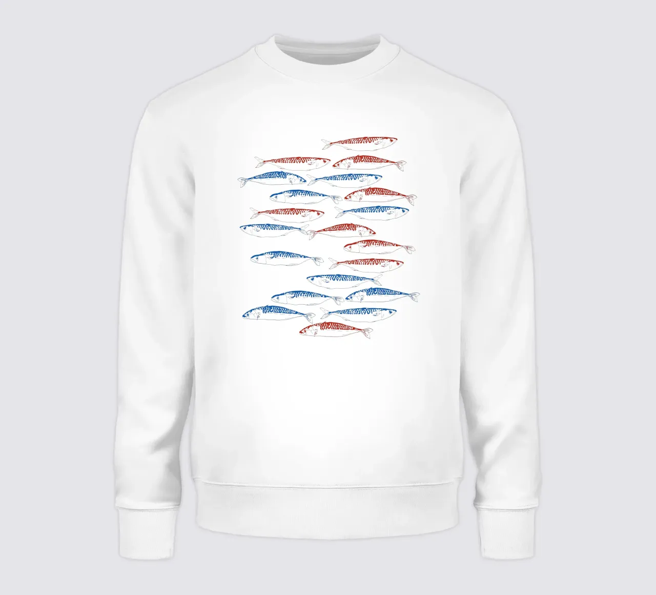 Modello di sardine blu e rosse felpa da EDMPROJECT