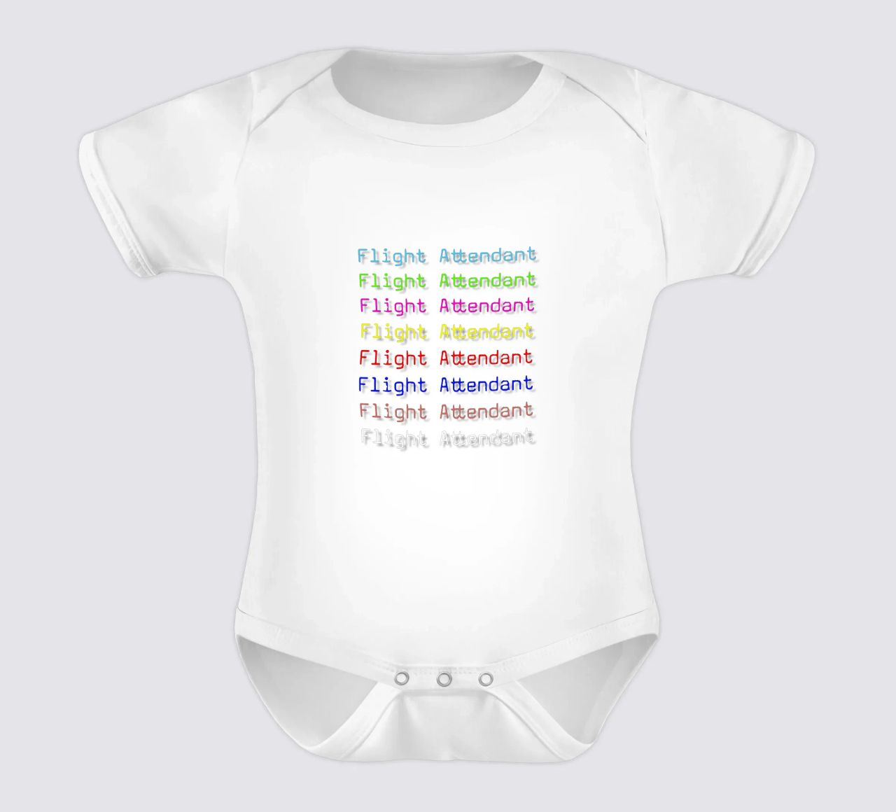 Flight Attendant Text Design Trending Now short-sleeve baby romper by Urban Life