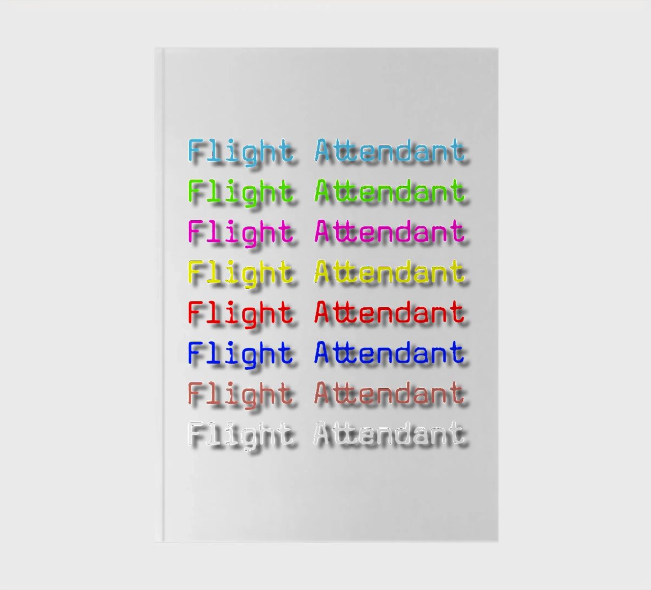 Flight Attendant Text Design Trending Now notebook by Urban Life