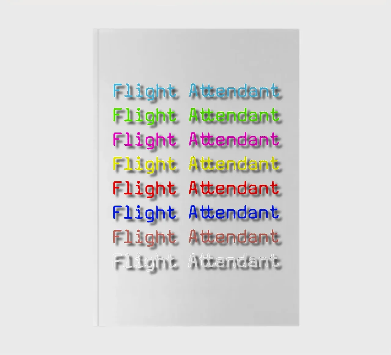 Flugbegleiter Text Design Trending Now Notizbuch von Urban Life