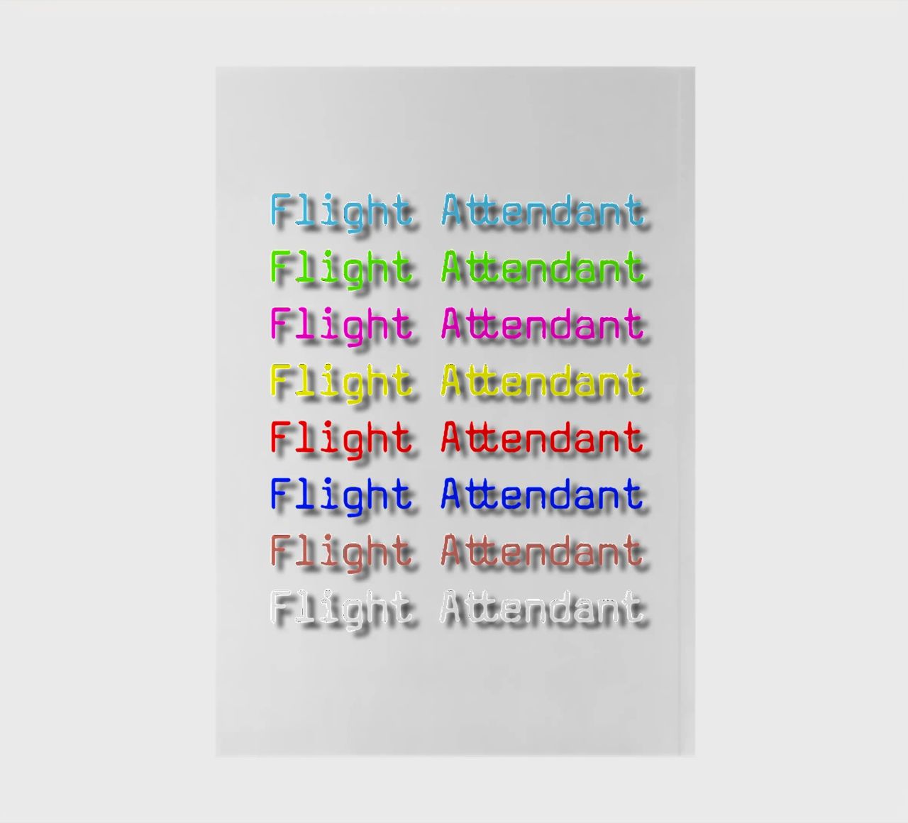 Flight Attendant Text Design Trending Now notebook by Urban Life