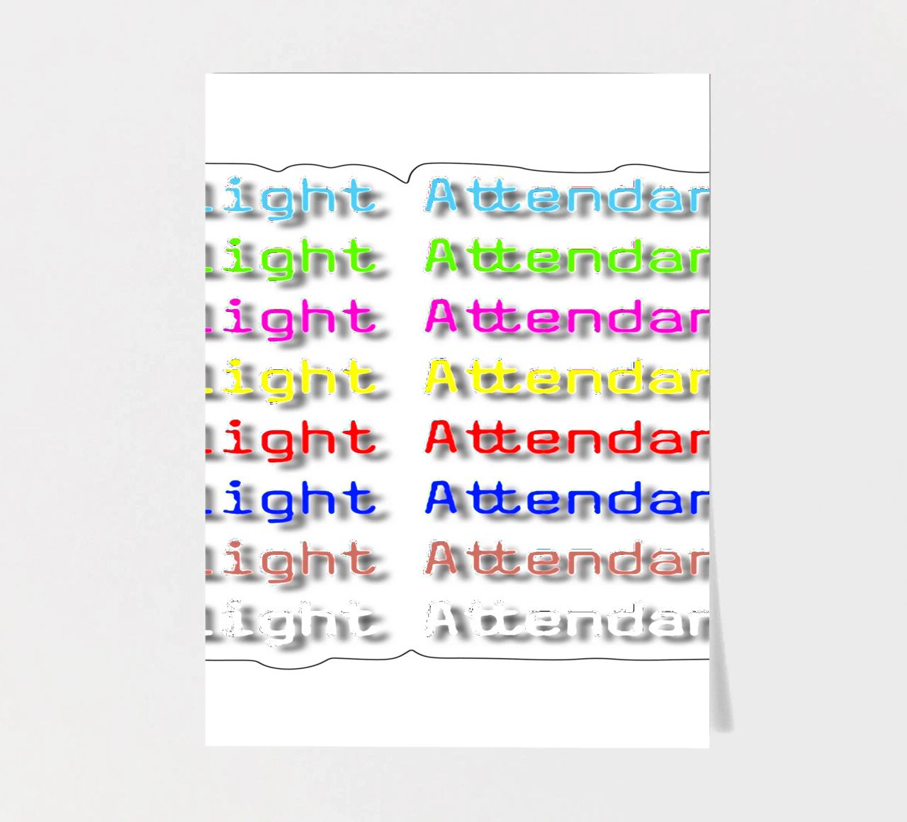 Flight Attendant Text Design Trending Now sticker sheet by Urban Life