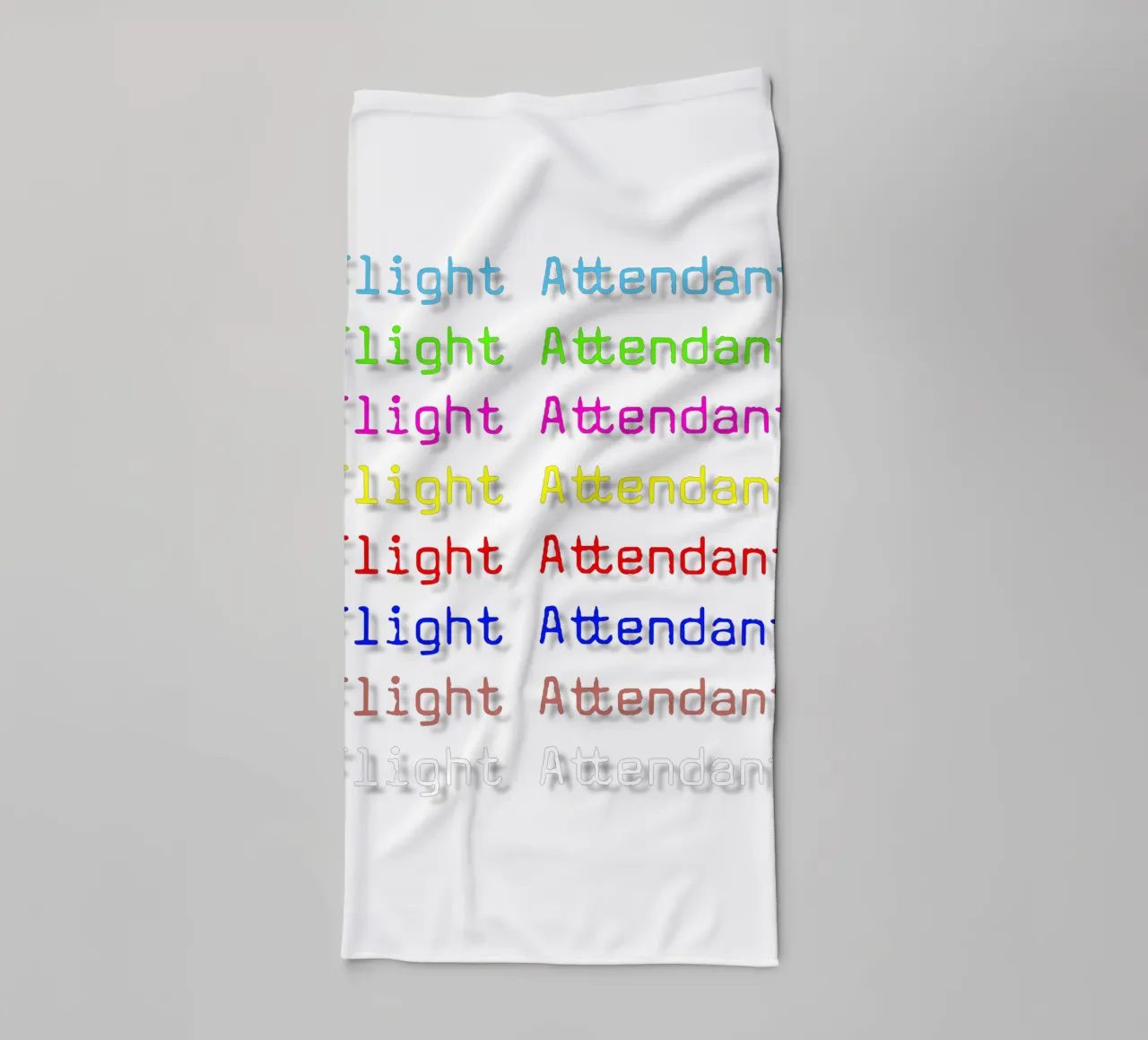Flugbegleiter Text Design Trending Now Handtuch von Urban Life