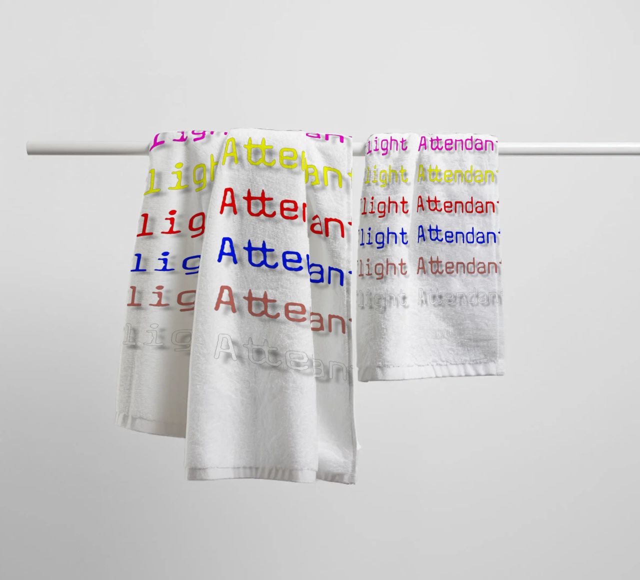 Flight Attendant Text Design Trending Now towel by Urban Life