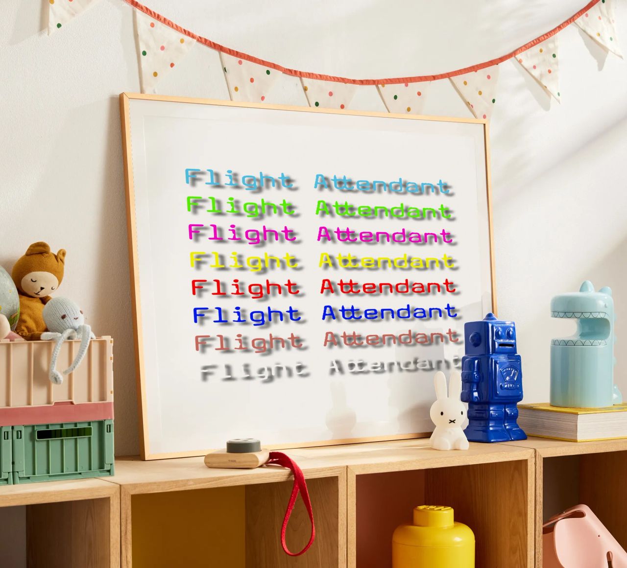 Flight Attendant Text Design Trending Now hahnemühle by Urban Life