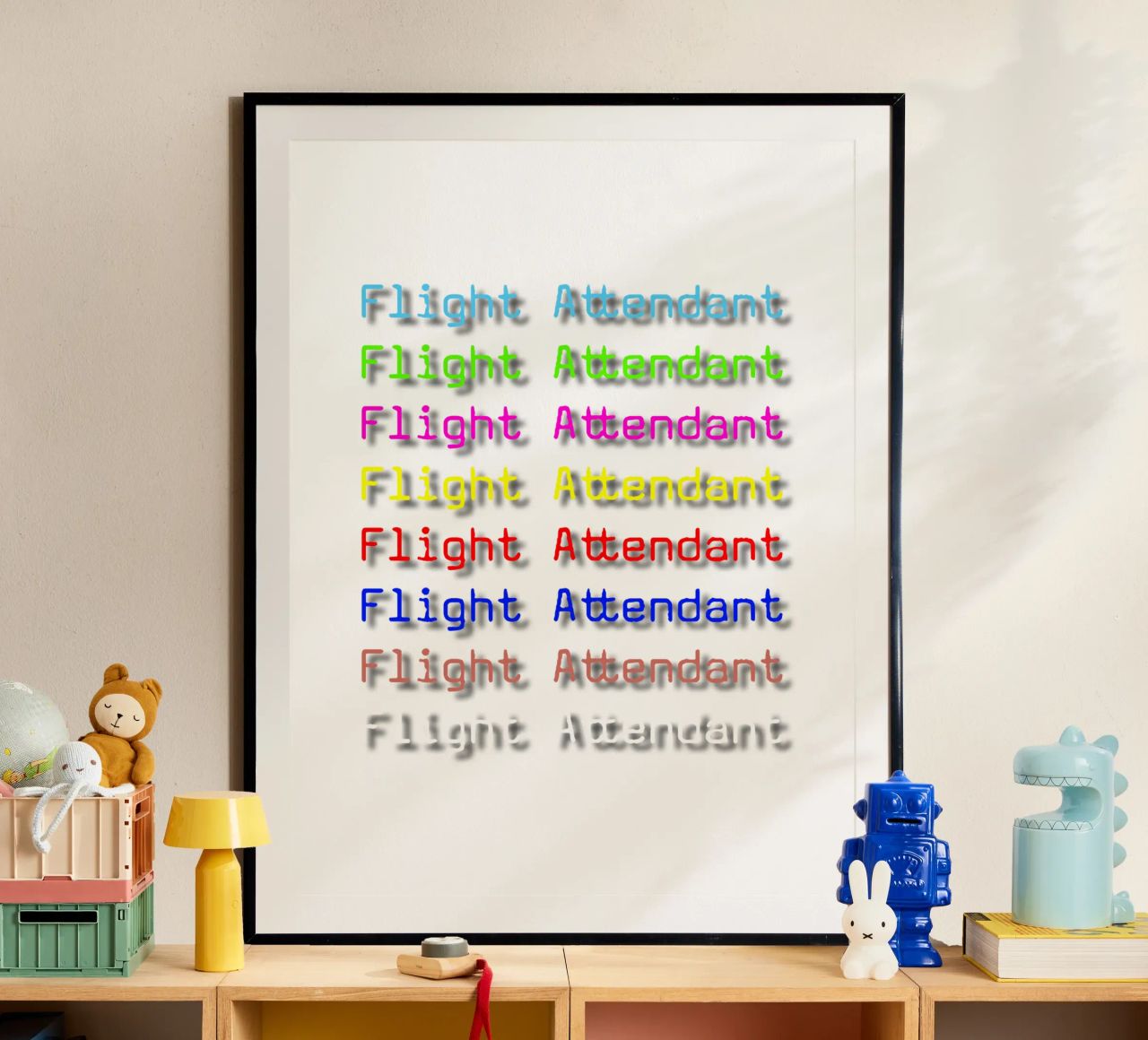 Flight Attendant Text Design Trending Now hahnemühle by Urban Life