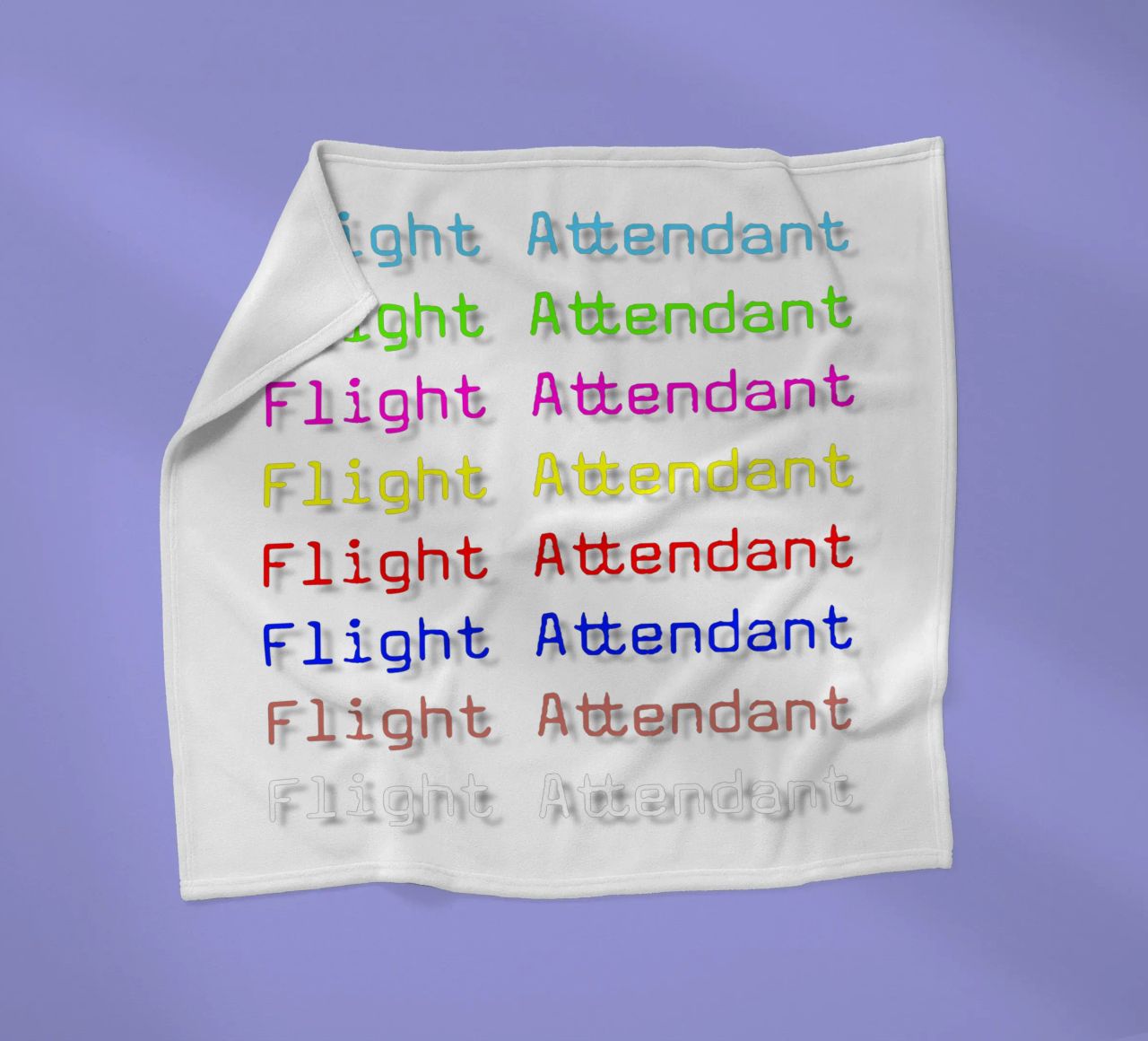 Flight Attendant Text Design Trending Now fleece blanket by Urban Life
