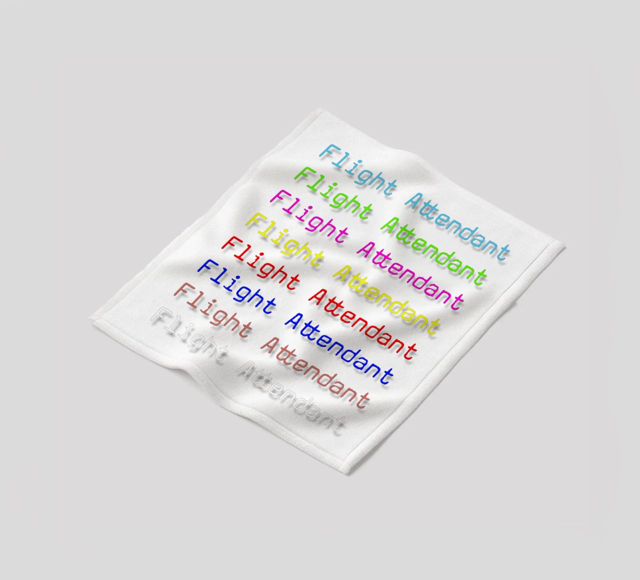 Flight Attendant Text Design Trending Now fleece blanket by Urban Life