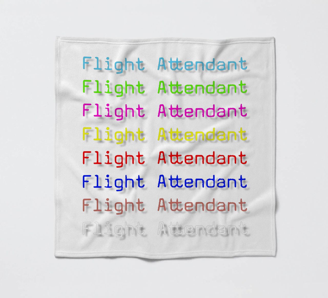 Flight Attendant Text Design Trending Now fleece blanket by Urban Life