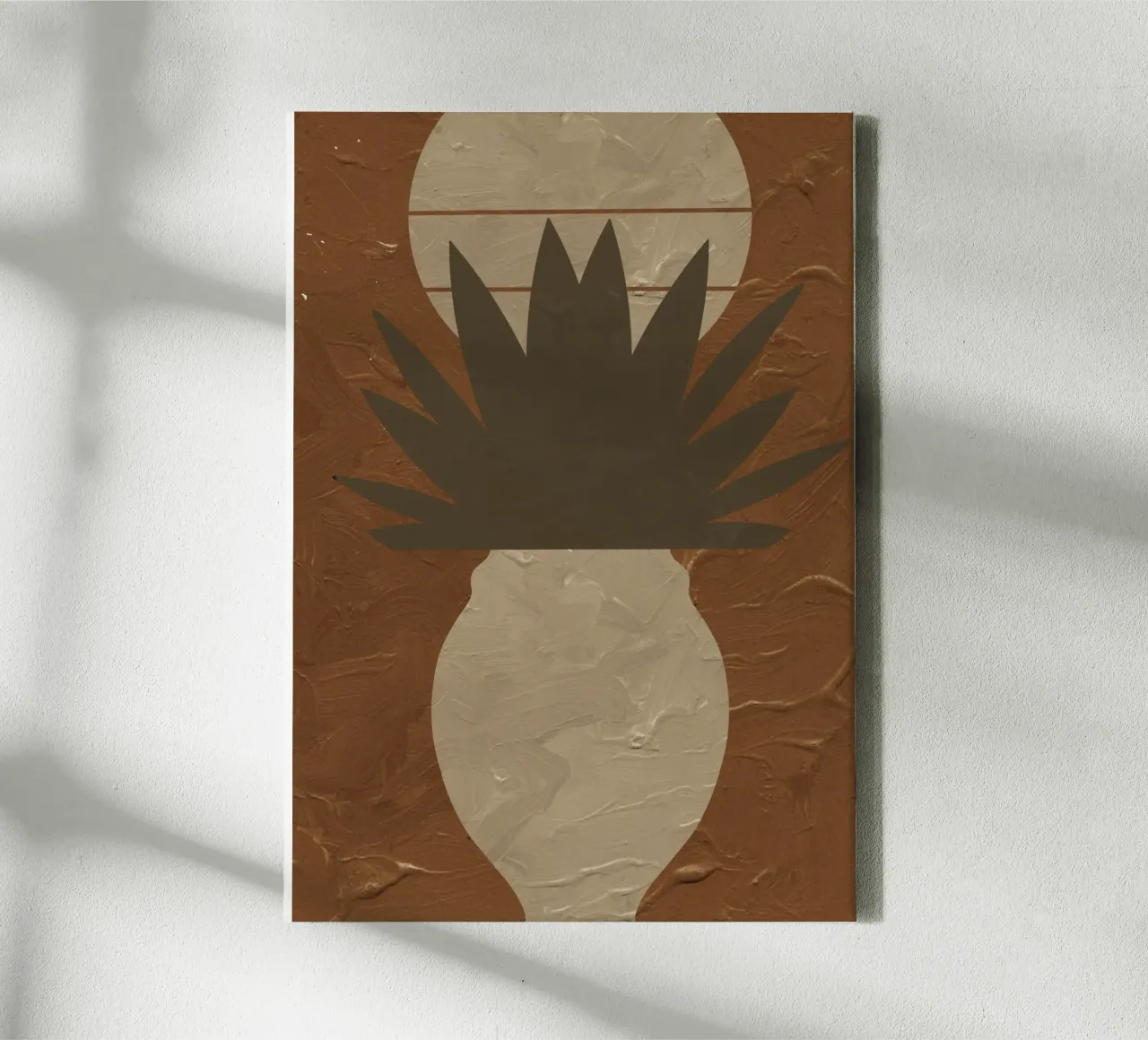 Terracotta Line No 01 tela con Cornice a cassetta da treechild