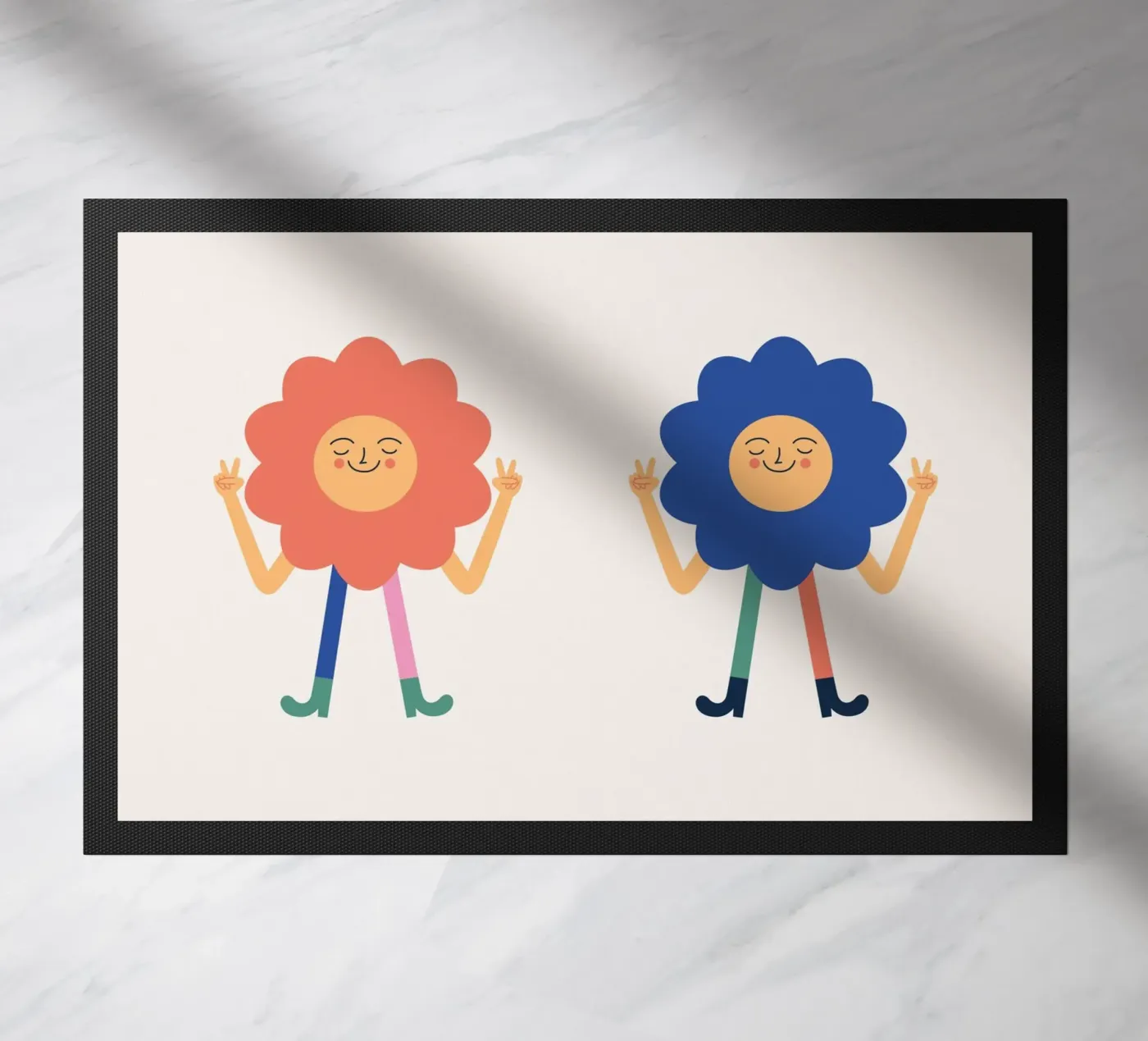 Flowerpower Fußmatte von Susann Stefanizen