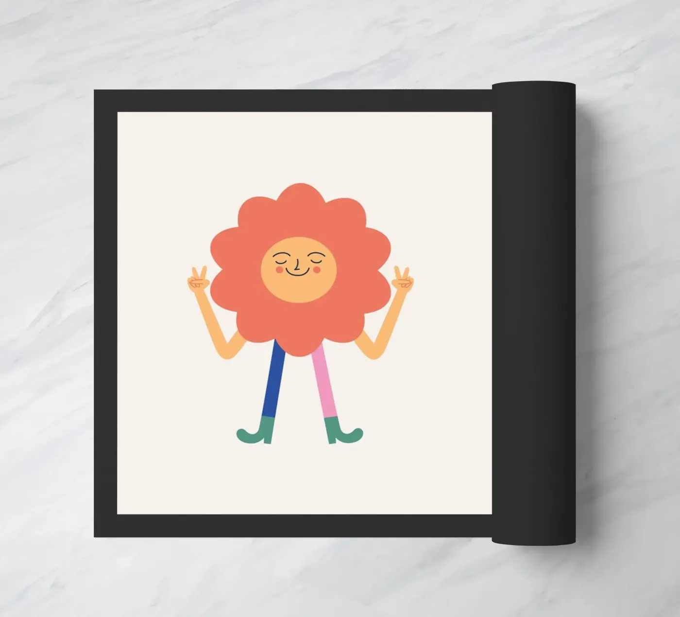 Flowerpower Fußmatte von Susann Stefanizen