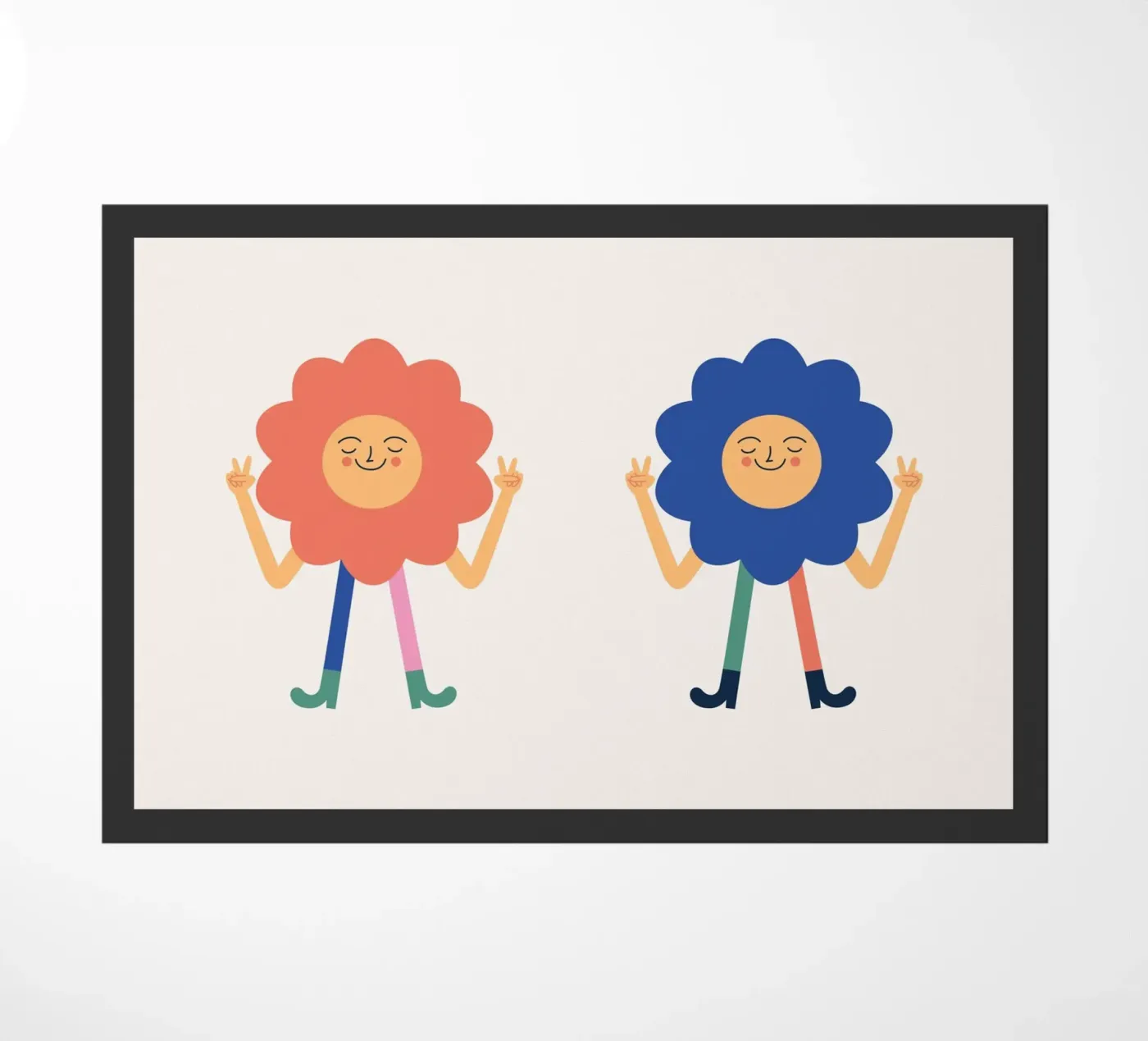Flowerpower Fußmatte von Susann Stefanizen