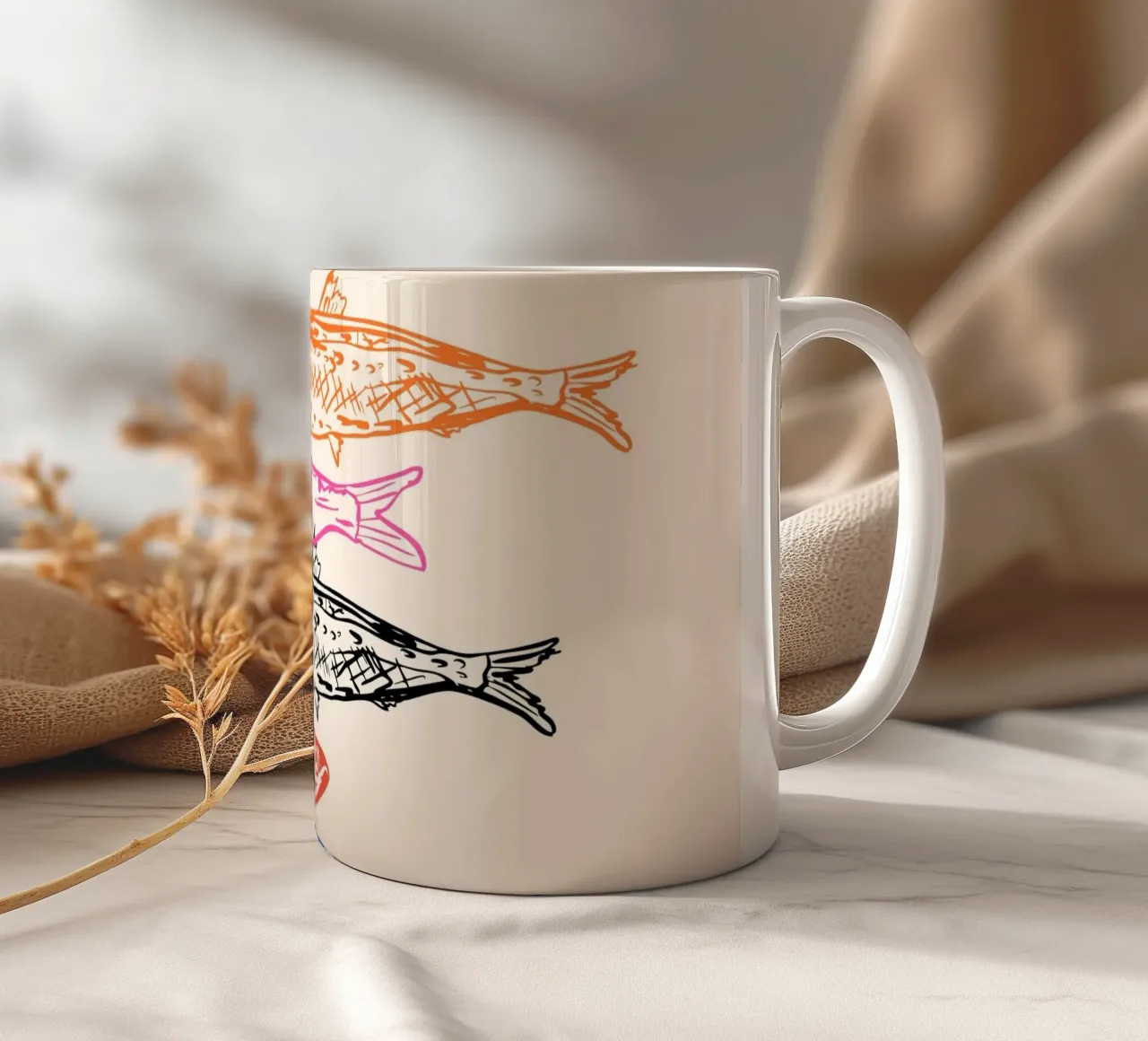 Retro Sardines tazza in ceramica da EDMPROJECT