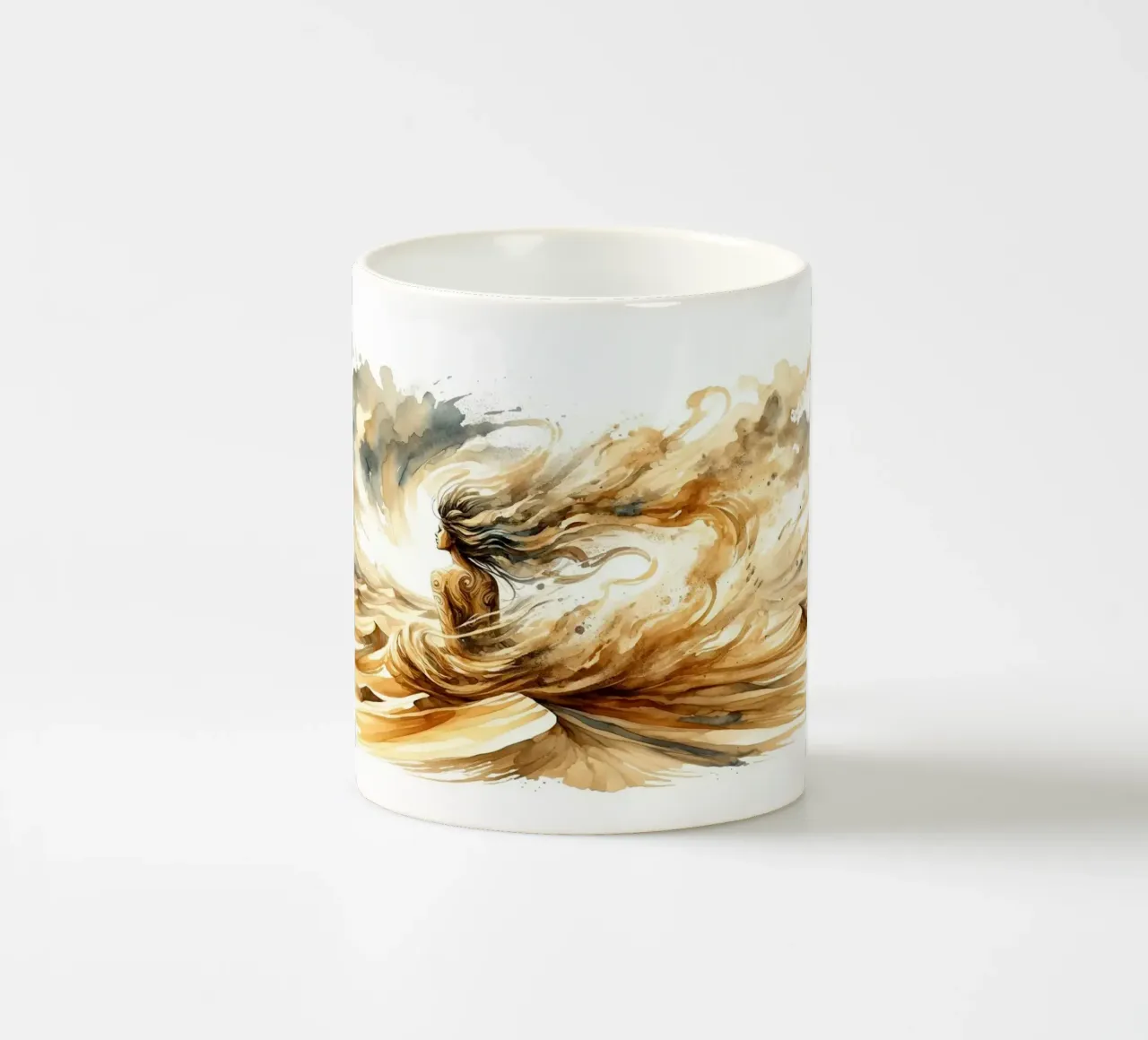 Tempesta di sabbia eterea tazza in ceramica da Chromatic Fusion Studio