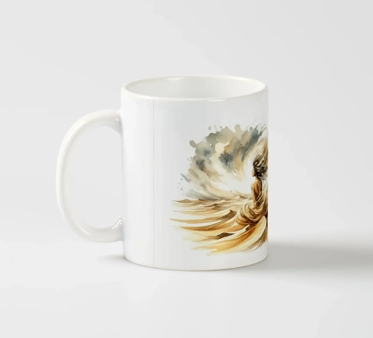 Tempesta di sabbia eterea tazza in ceramica da Chromatic Fusion Studio