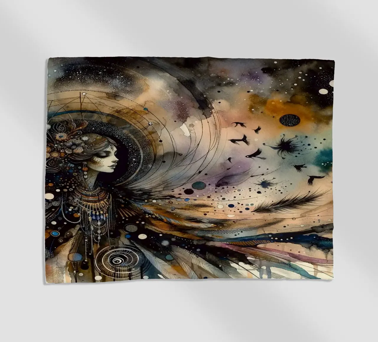 Ätherischer Universumstanz Strandtuch von Chromatic Fusion Studio