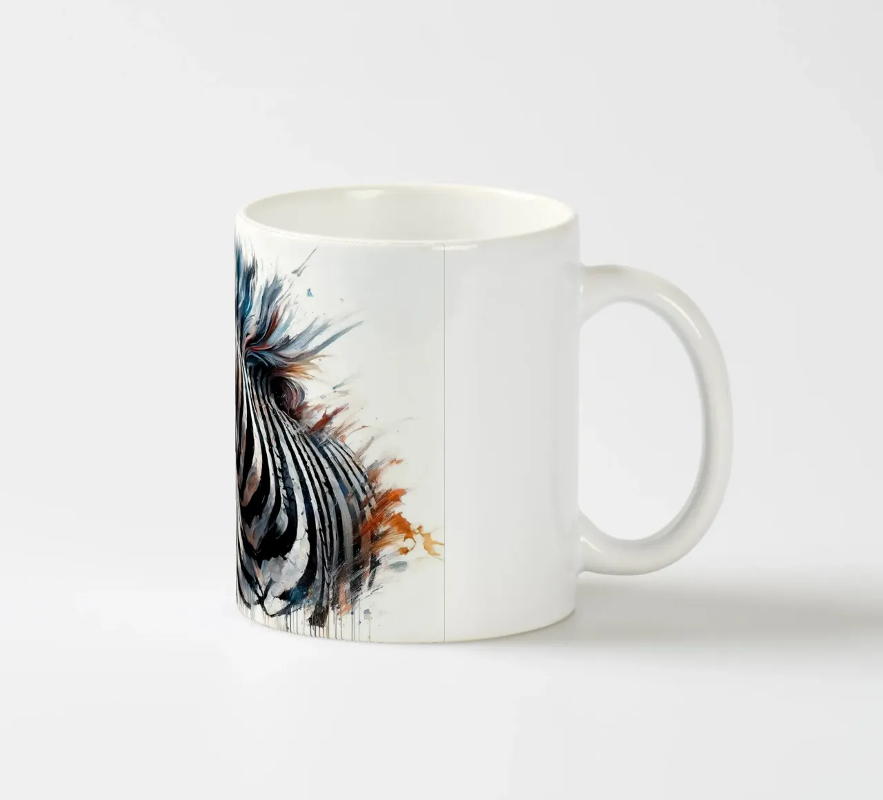 Zebra eterea in un sogno acquerellato tazza in ceramica da Chromatic Fusion Studio