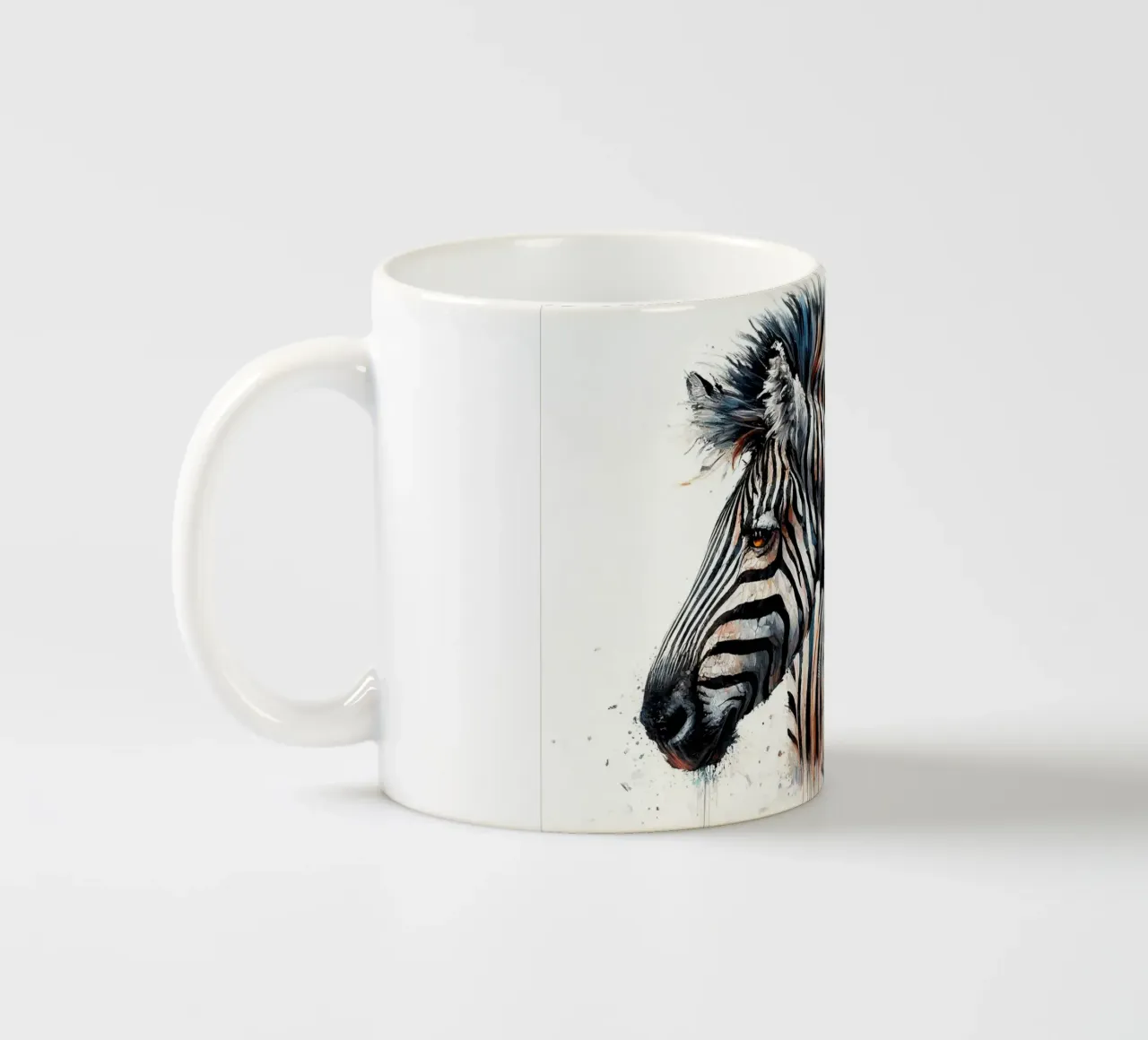 Zebra eterea in un sogno acquerellato tazza in ceramica da Chromatic Fusion Studio