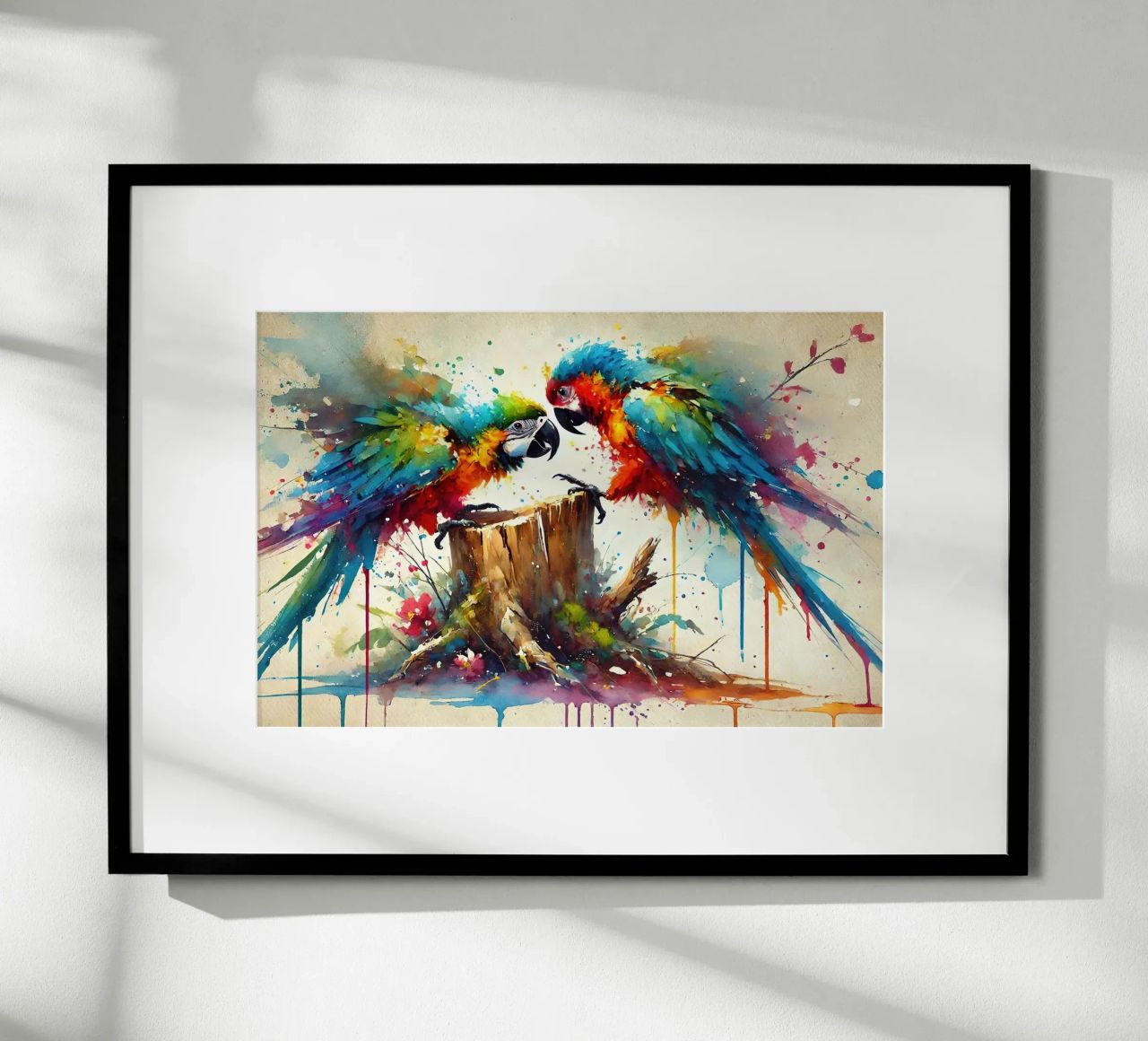 Oiseaux exotiques Fantaisie poster de Chromatic Fusion Studio